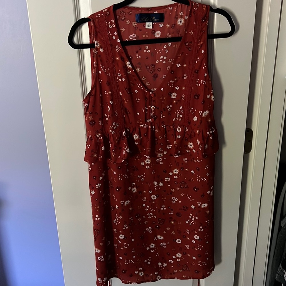 Francesca’s - orange, floral, sleeveless dress